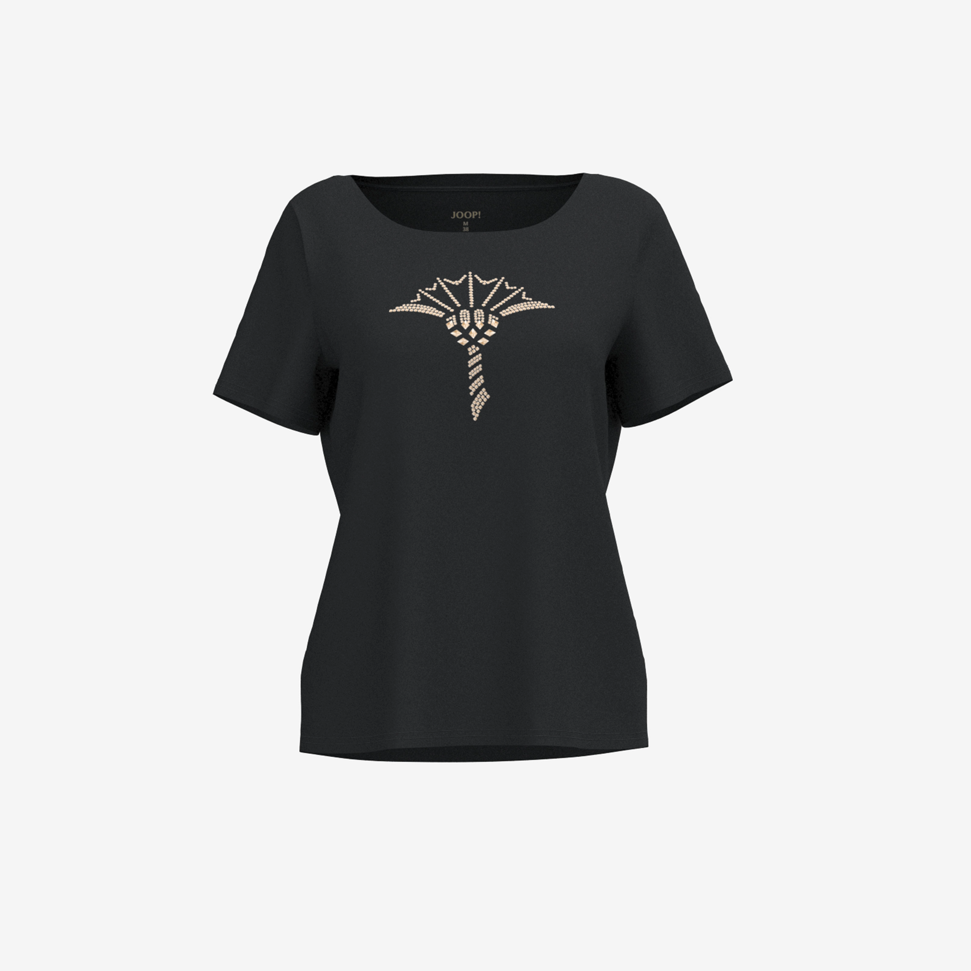 Luxe Pyjama Oberteil, kurz in schwarz