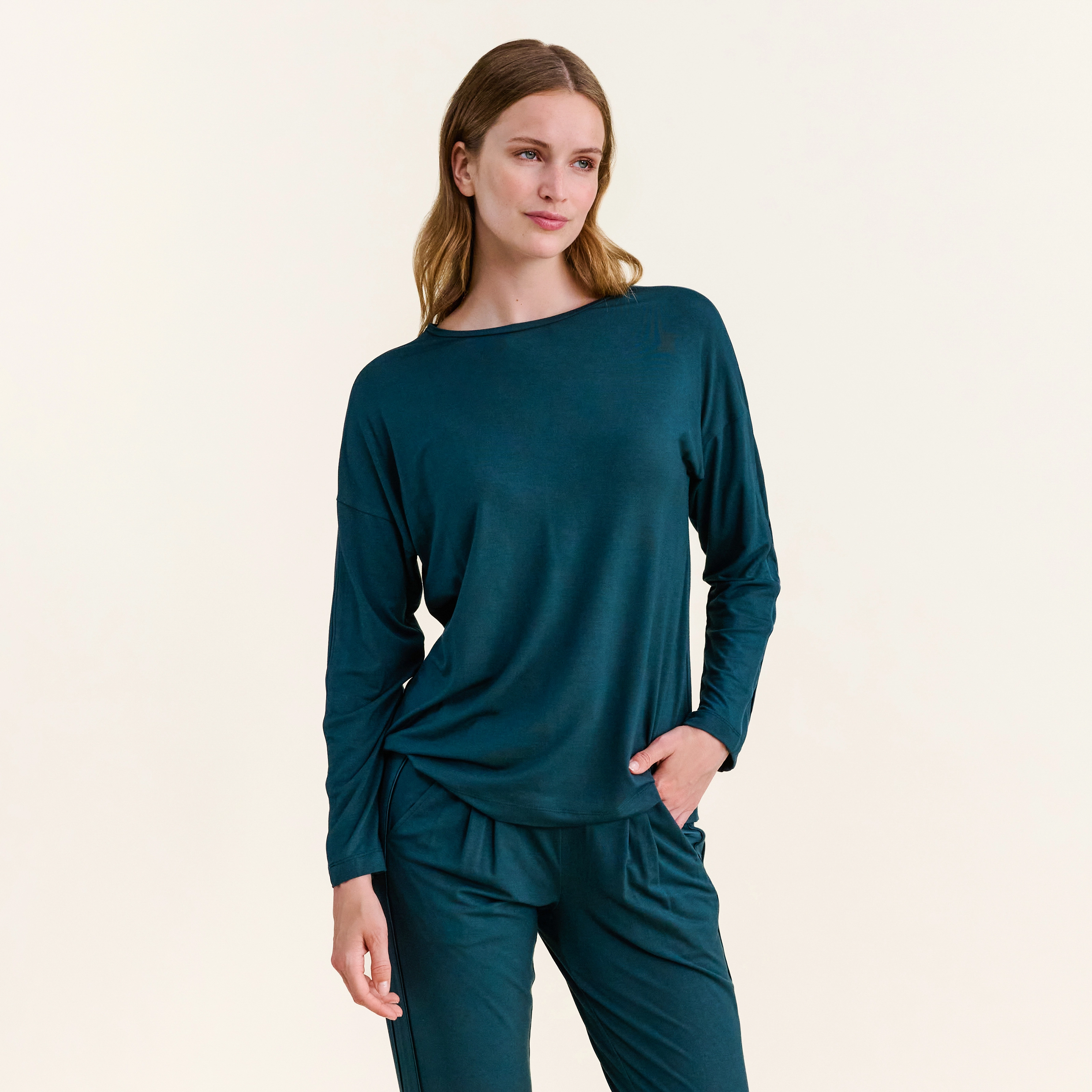 Beeja Pyjama Oberteil in grün