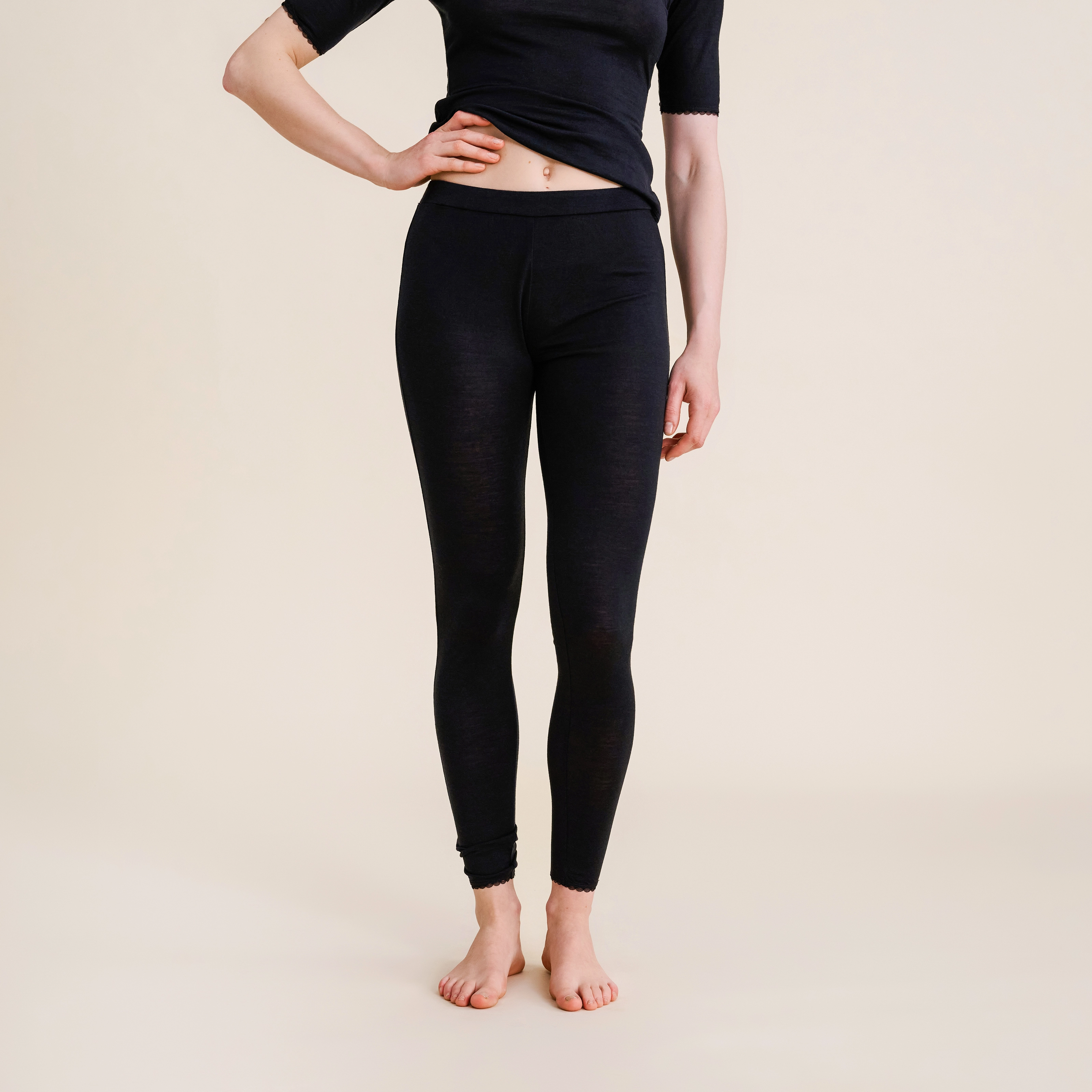 Merino Sensation Leggings in schwarz