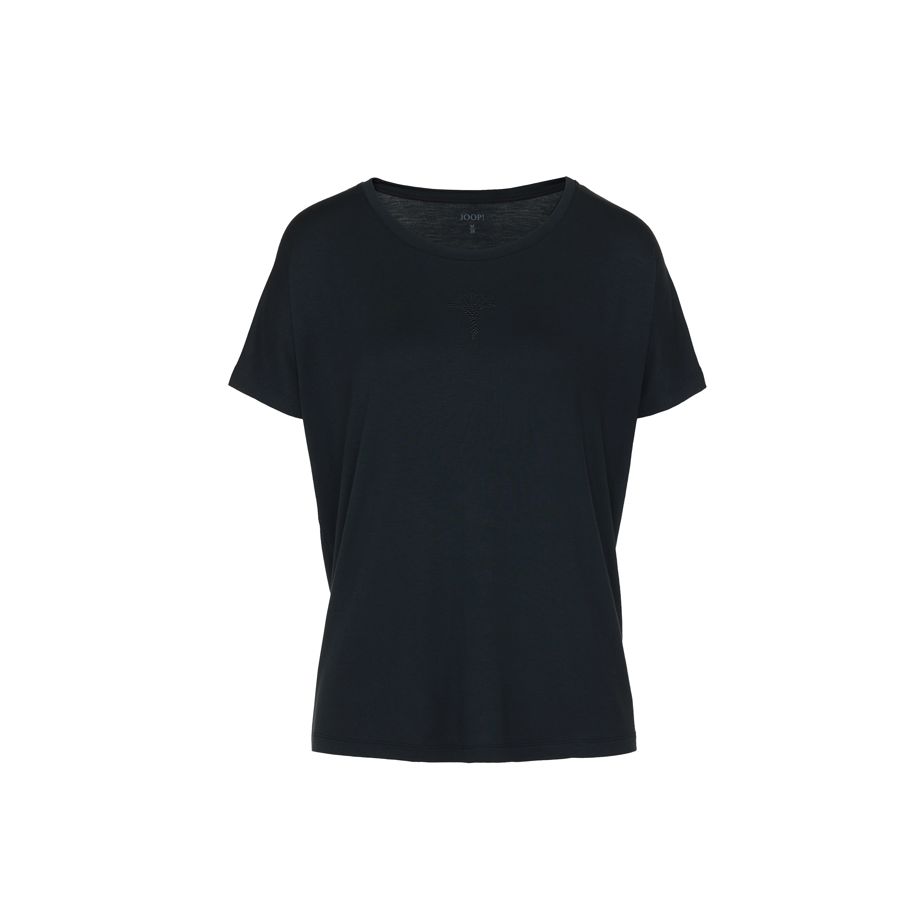 Luxe Pyjama Oberteil, kurz in schwarz