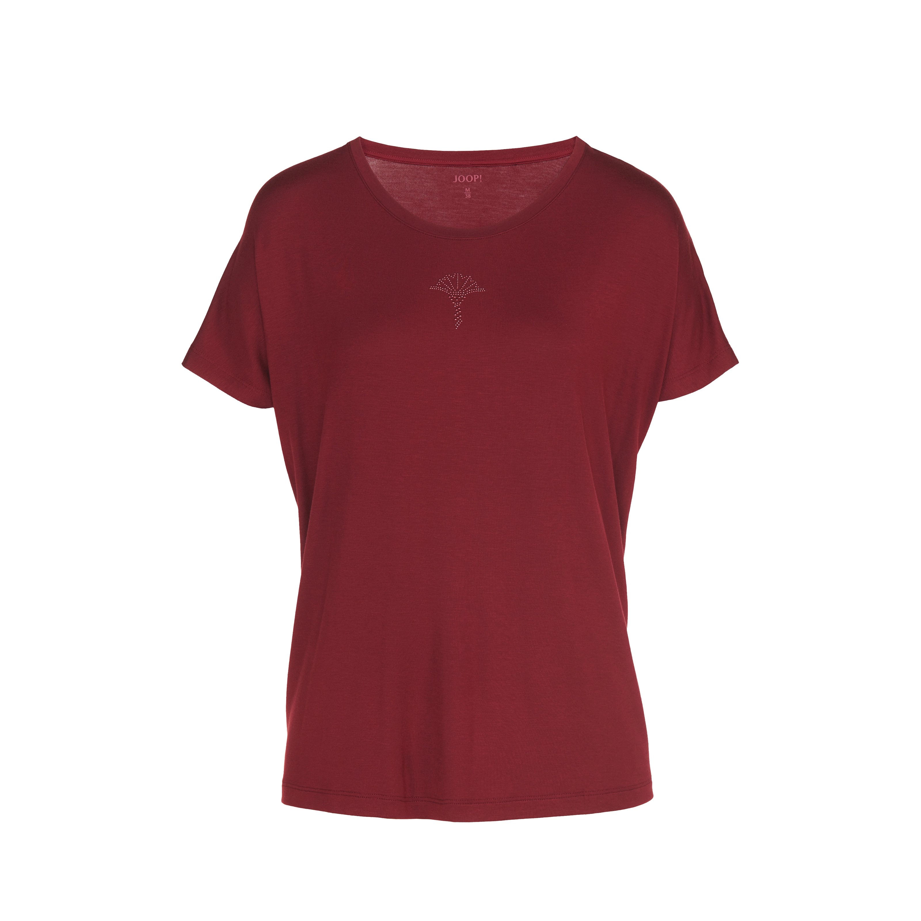 Luxe Pyjama Oberteil, kurz in rot