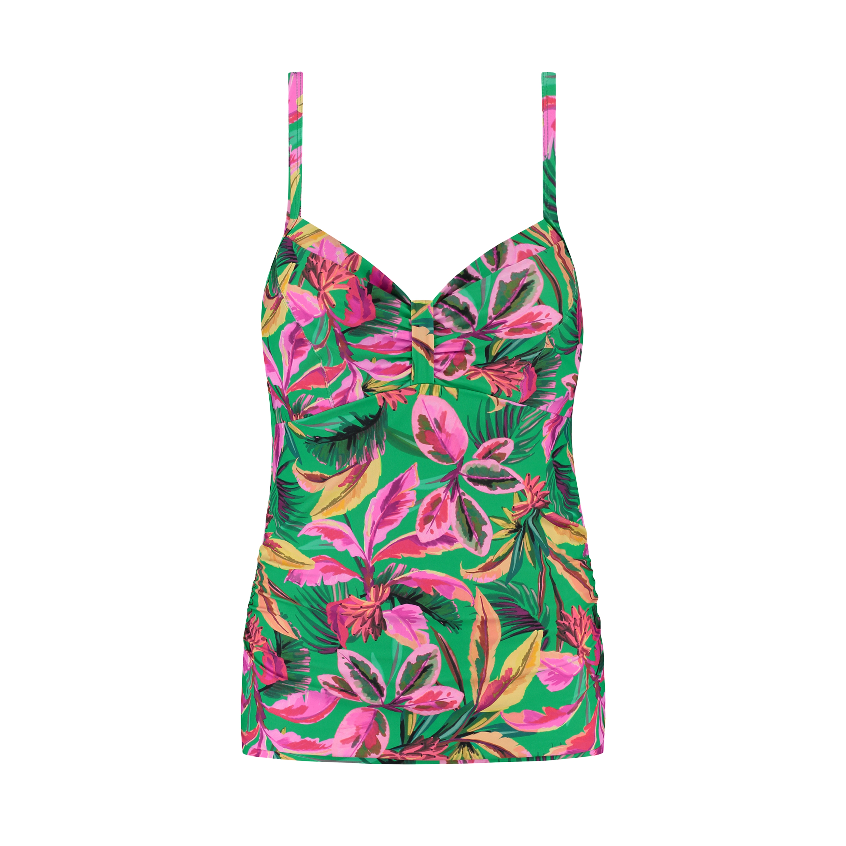 Image of Floral Forest Tankini Top mit Bügel ungefüttert in grün