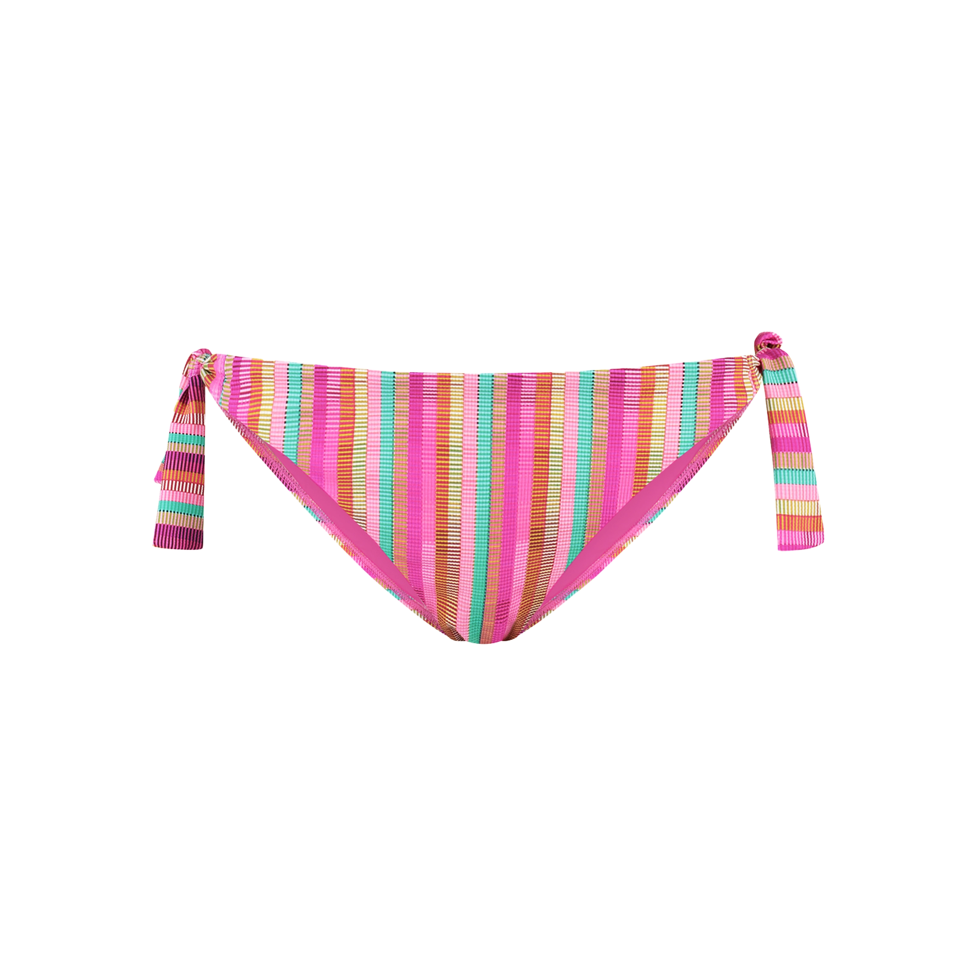 Image of Tropical Lines Bikini Regular Slip in pink