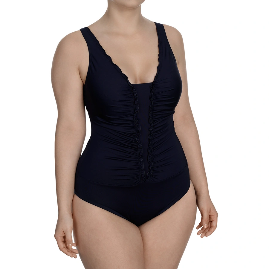 Basic Swimsuit, Bleu foncé, large