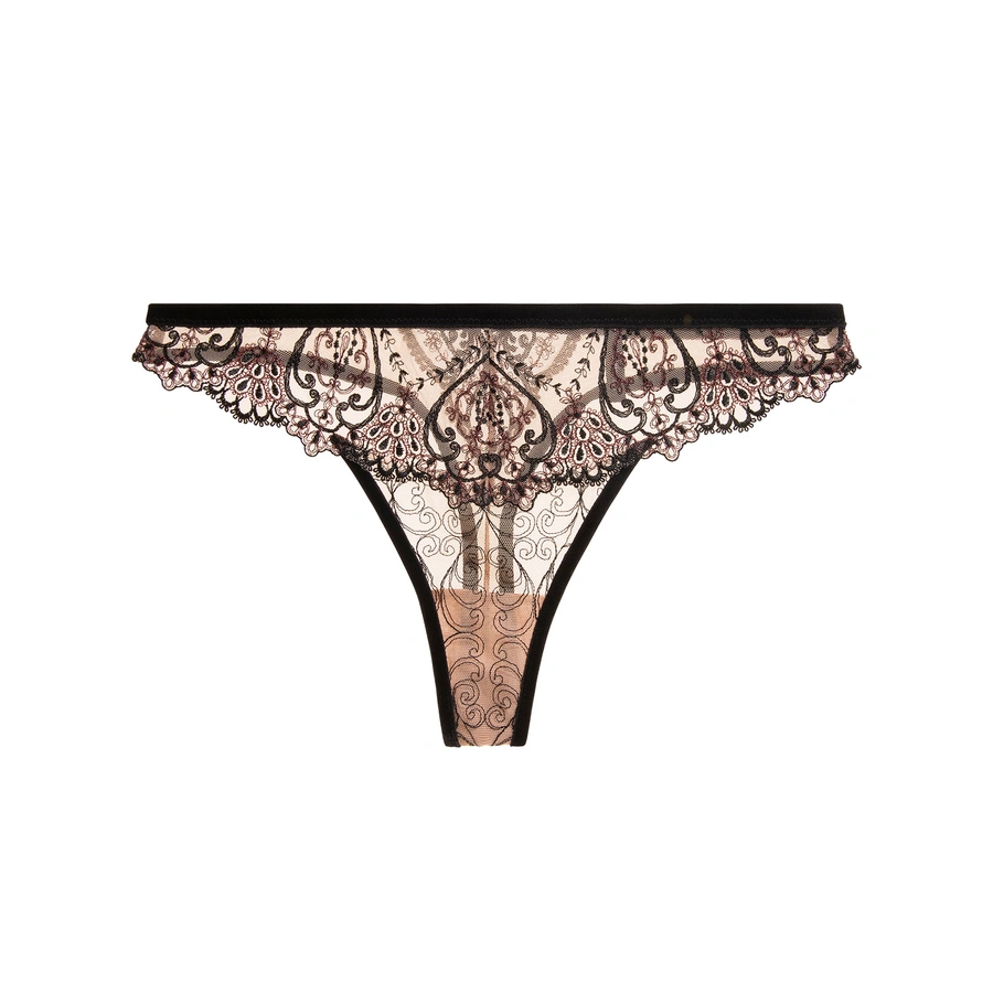 Coeurs Enlacés, Schwarz gemustert, large