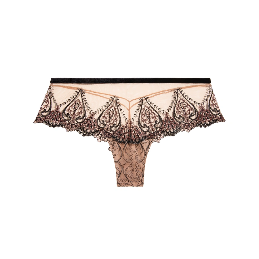 Coeurs Enlacés, Schwarz gemustert, large