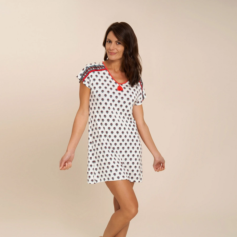 Karo_, Weiss gemustert, large