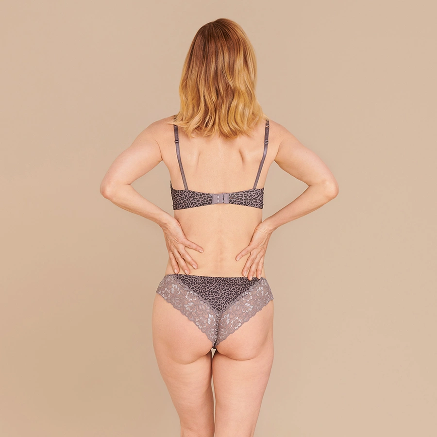 Eila, Gris avec motifs, large
