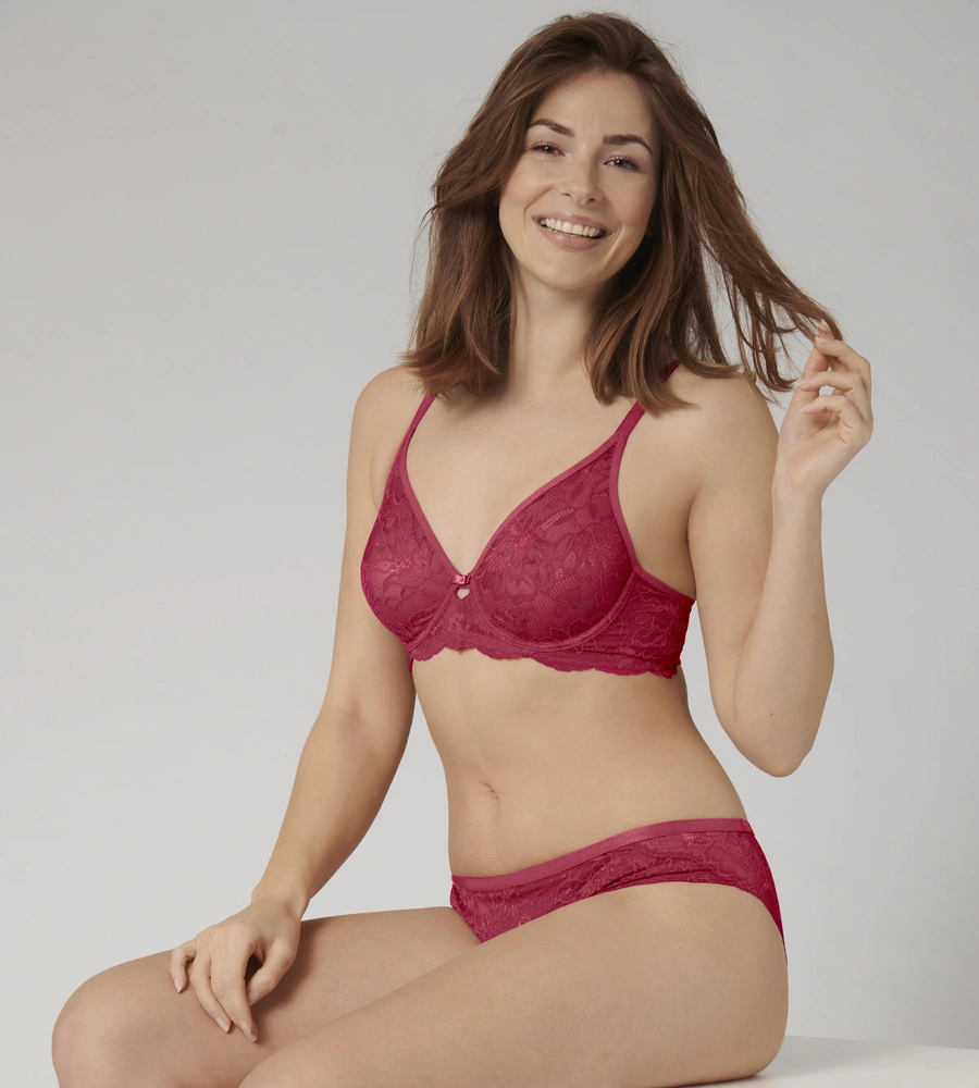 Amourette Charm, Bordeaux gemustert, large