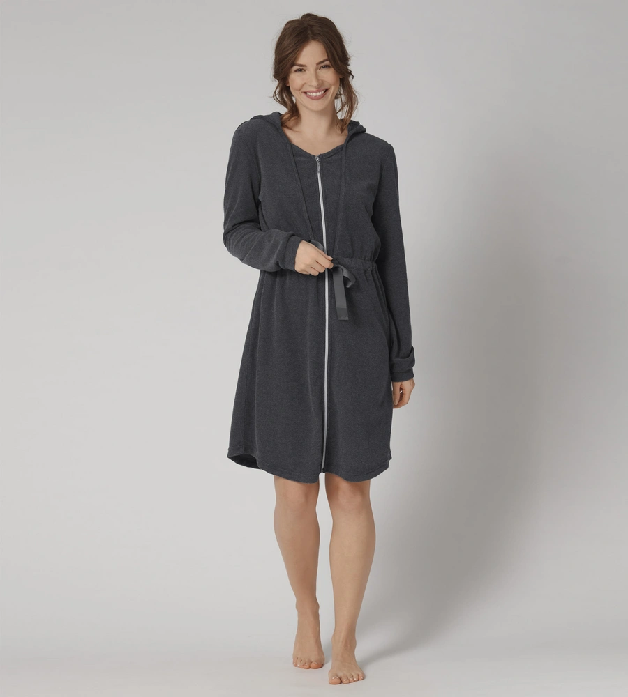 Robes, Gris avec motifs, large