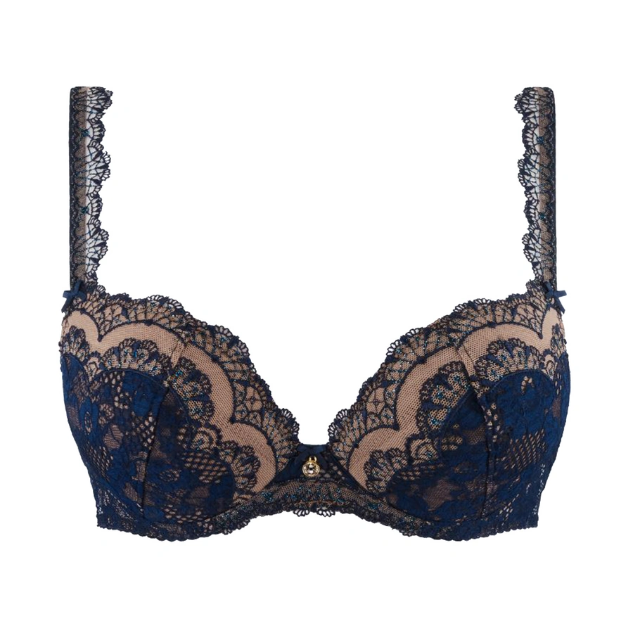 Soleil Nocturne, Blau gemustert, large