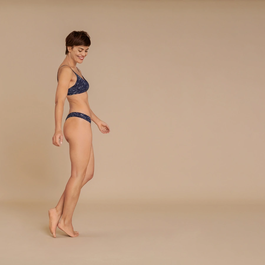 Sexy Comfort, Bleu avec motifs, large