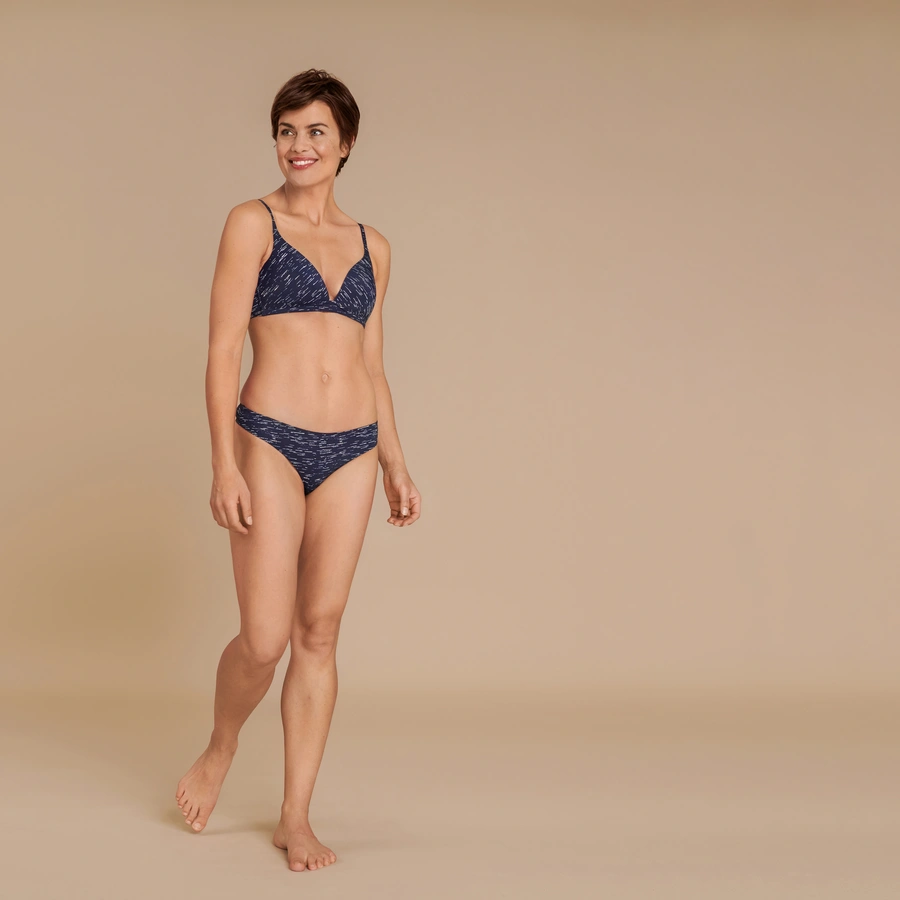 Sexy Comfort, Bleu avec motifs, large
