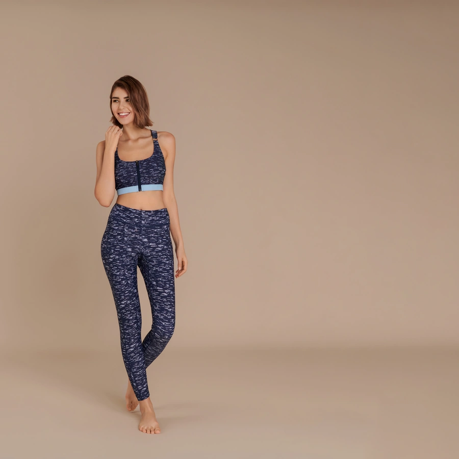 Malu, Bleu avec motifs, large