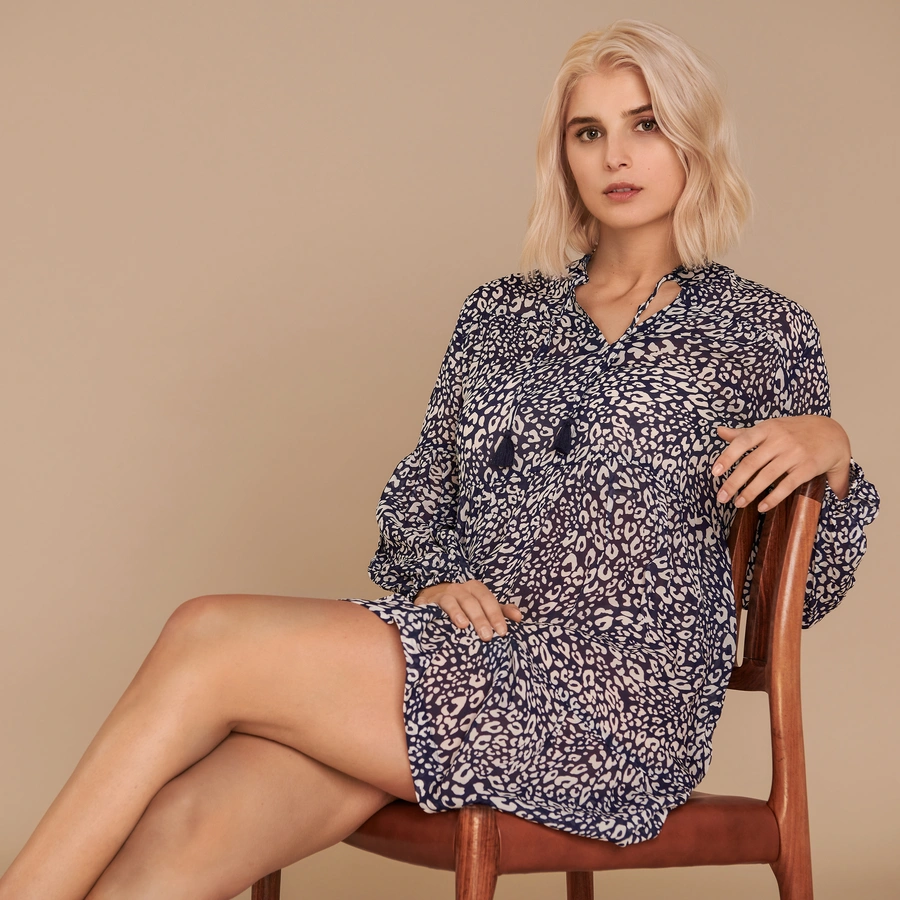 Monroe, Blu con motivo, large