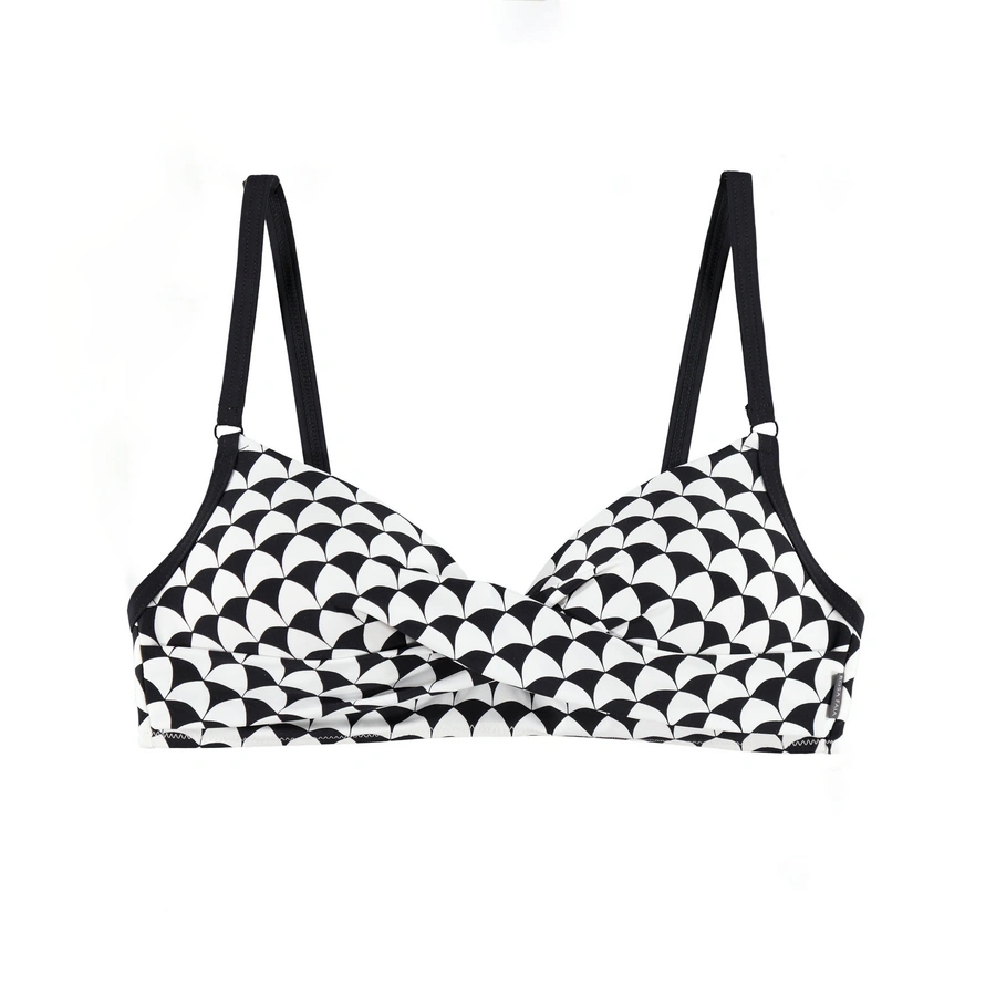 Summer In Cannes, Schwarz gemustert, large