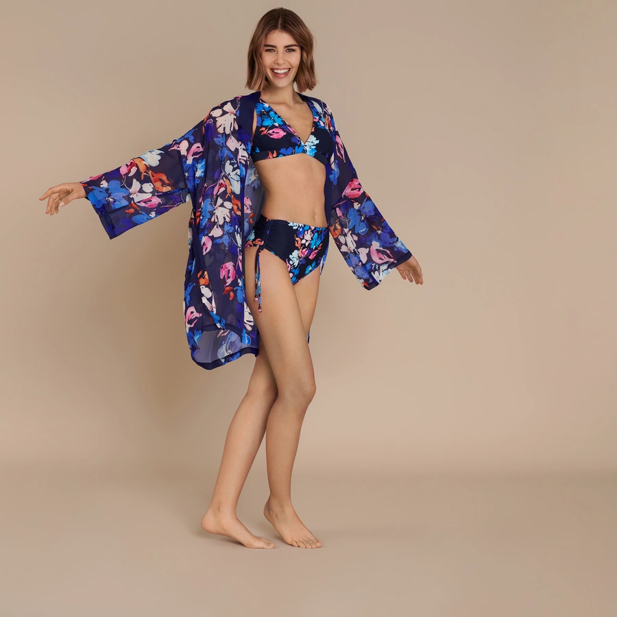Maringa, Bleu avec motifs, large