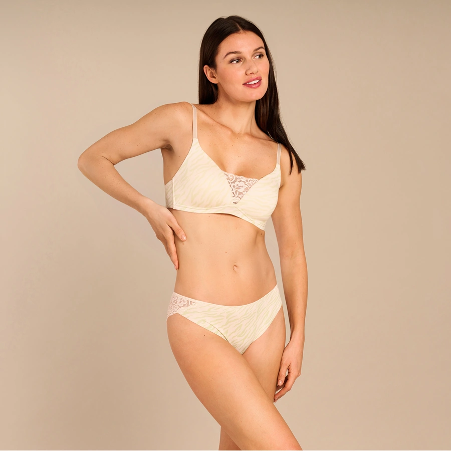 Eila, Vert avec motifs, large