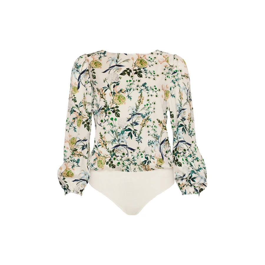 Pacita, Blanc avec motifs, large