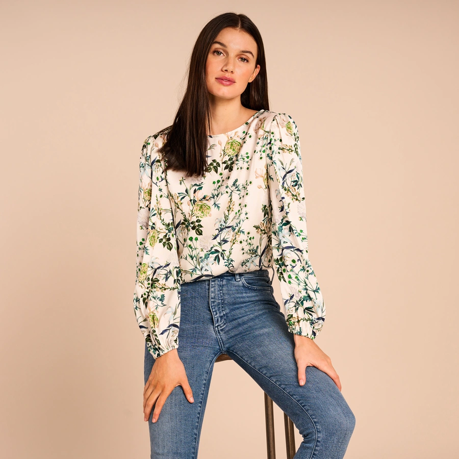 Pacita, Blanc avec motifs, large