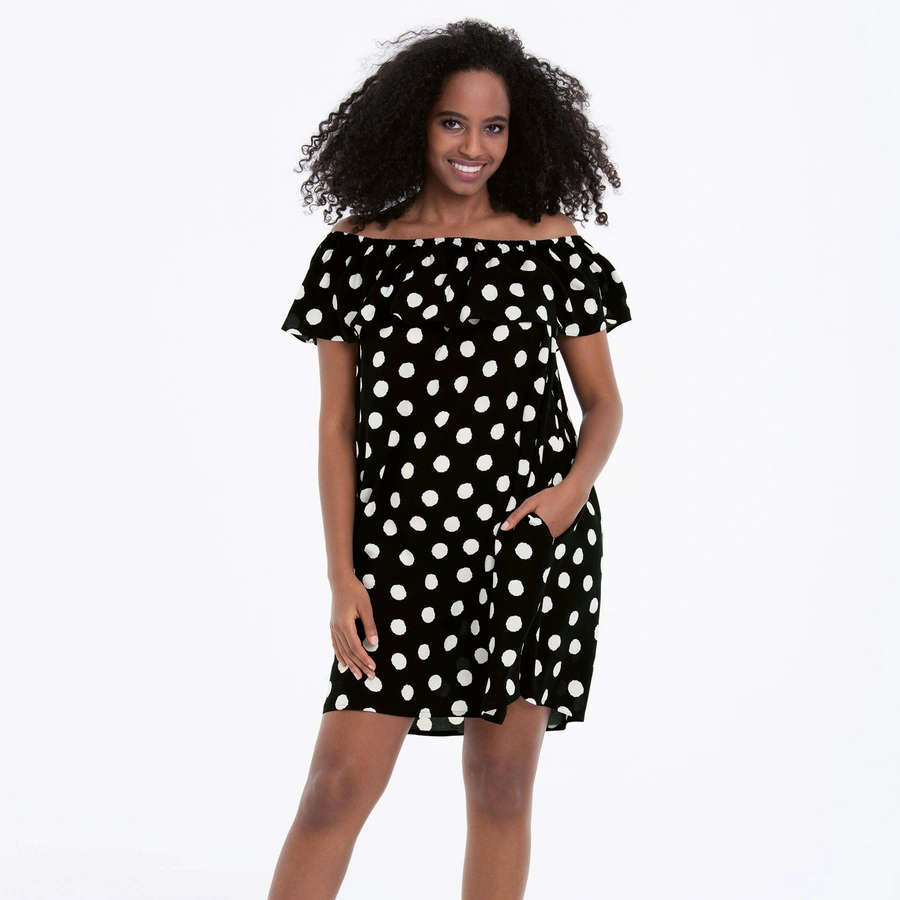 Summer Dot, Schwarz gemustert, large