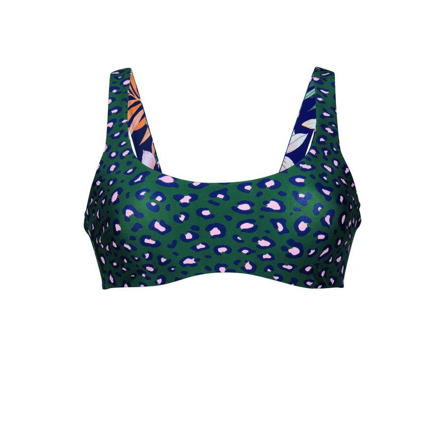 Tropical Sunset, Vert foncé avec motifs, large