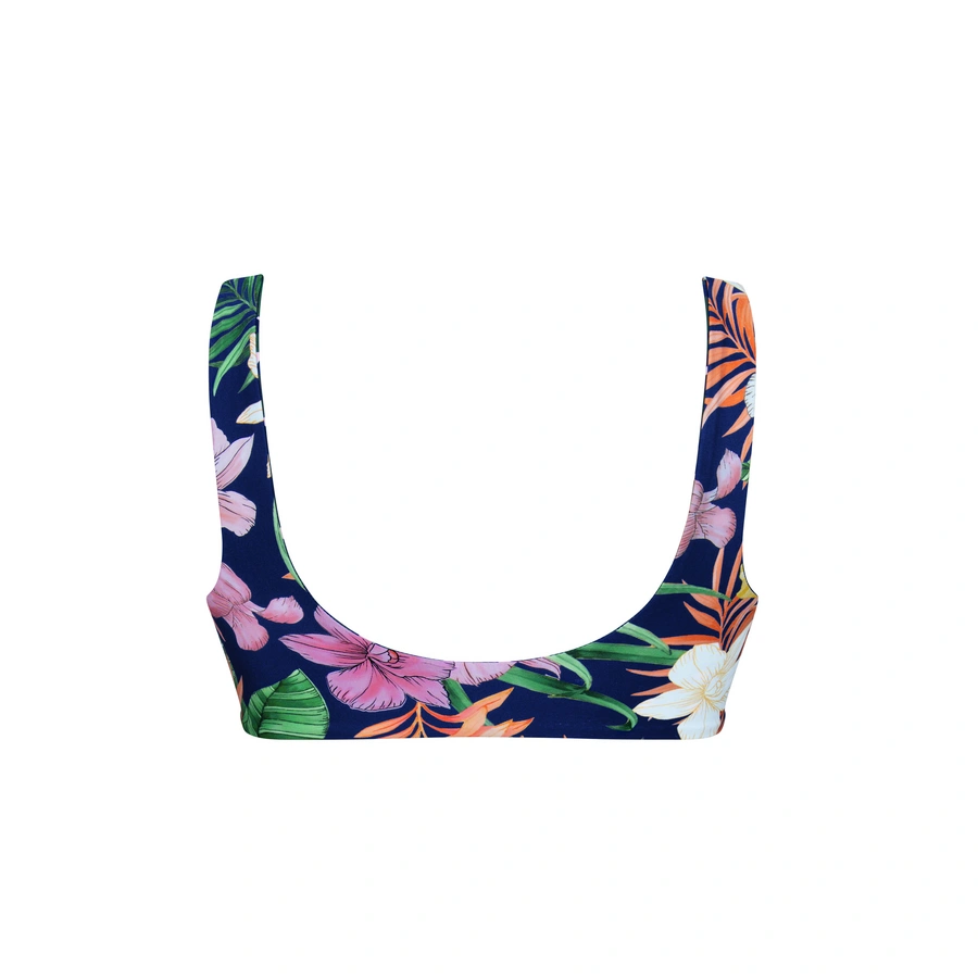 Tropical Sunset, Vert foncé avec motifs, large