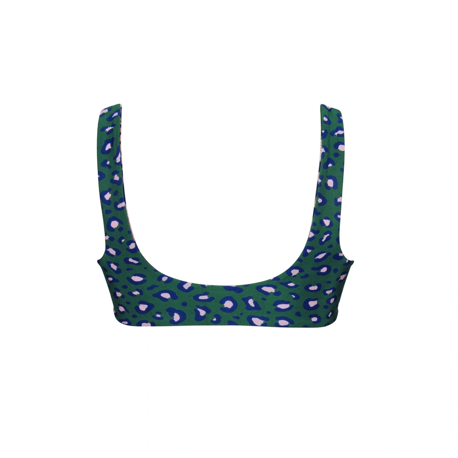 Tropical Sunset, Vert foncé avec motifs, large