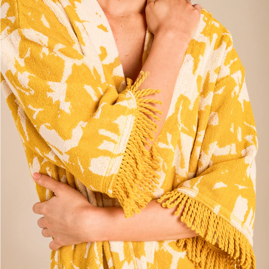 Oana, Jaune avec motifs, large