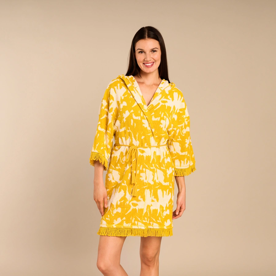 Oana, Jaune avec motifs, large
