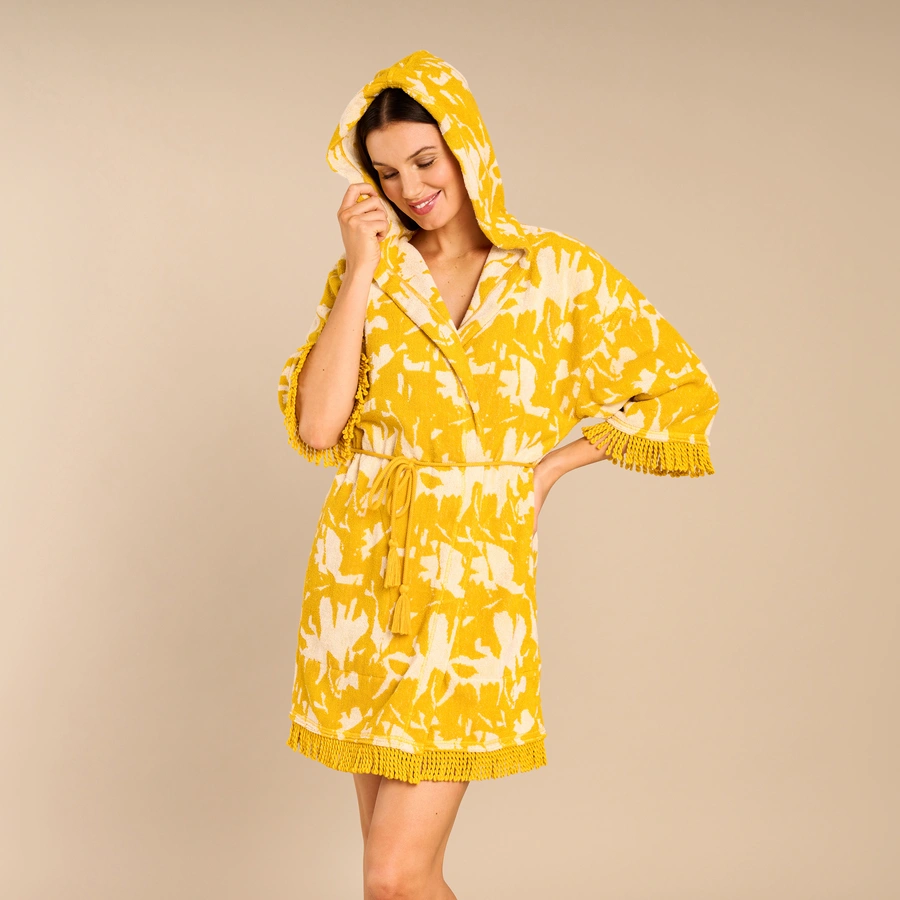 Oana, Jaune avec motifs, large