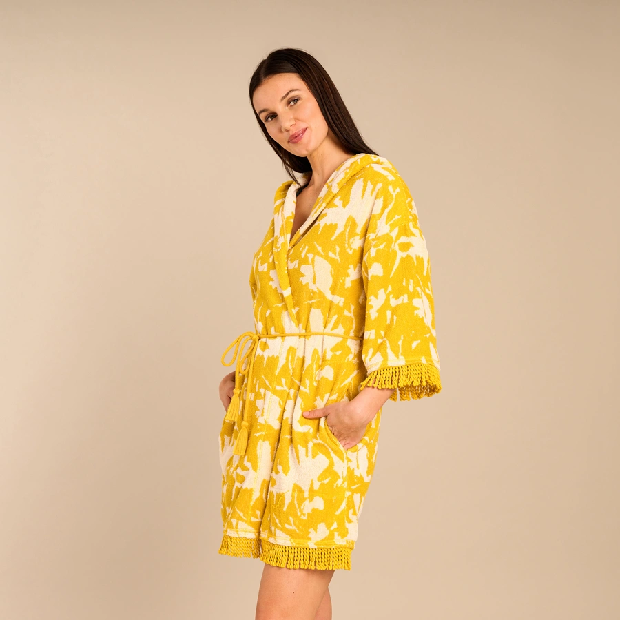 Oana, Jaune avec motifs, large