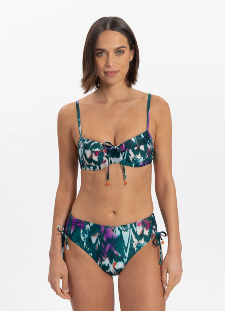 Ikat Teal, Petrol gemustert, large