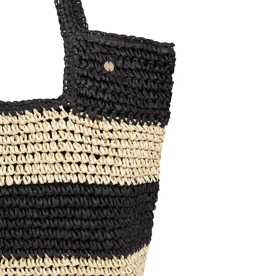 Splice Woven Tote, Schwarz, large