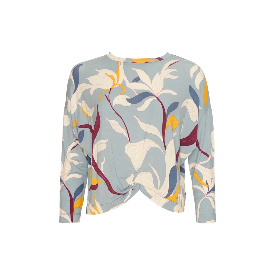 Riona, Bleu avec motifs, large