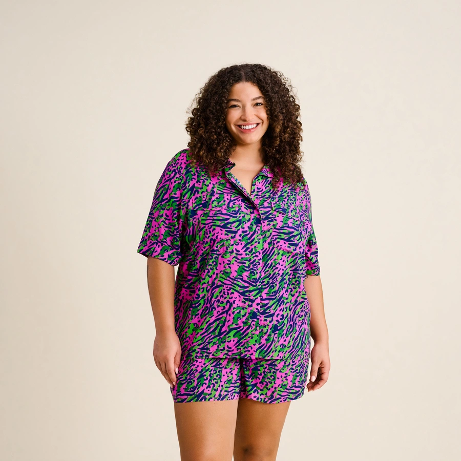 Amalfia, Pink gemustert, large