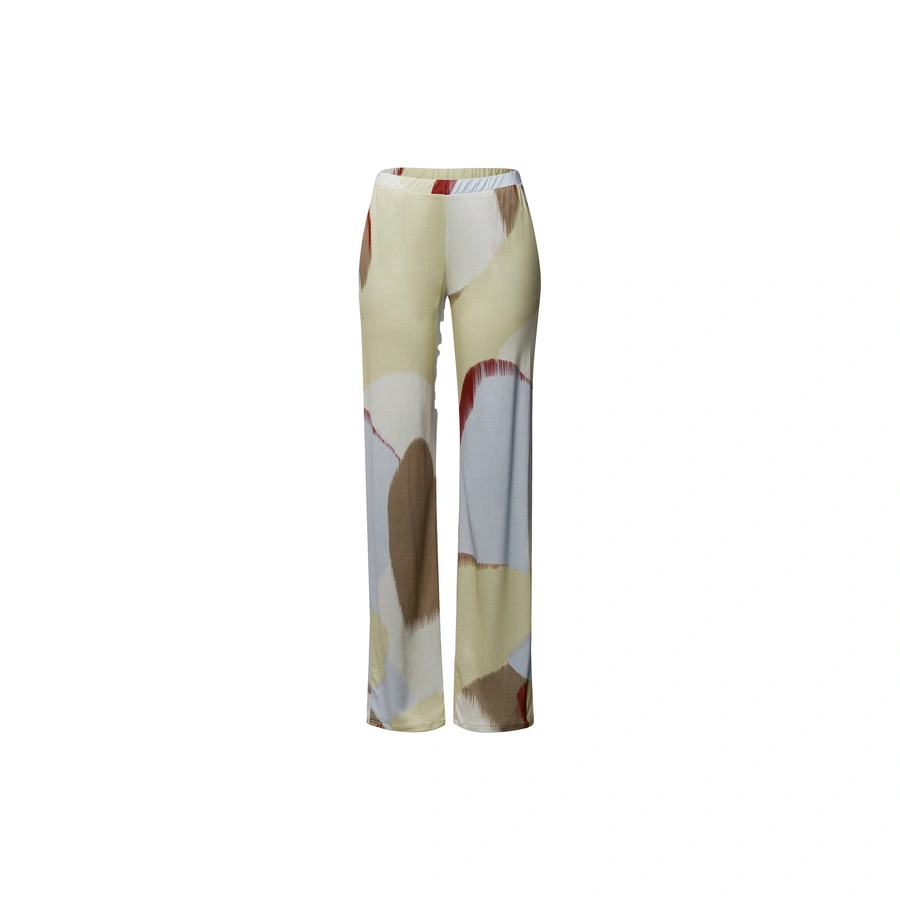 Olivia, Marron avec motifs, large