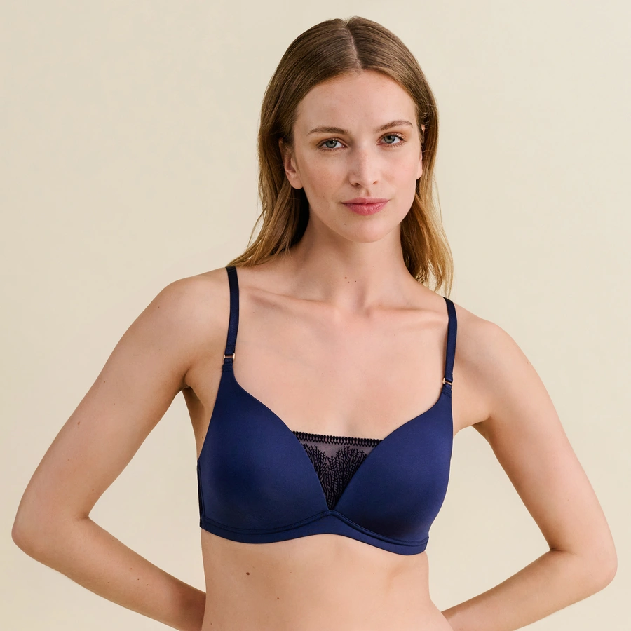 Belva, Bleu foncé, large