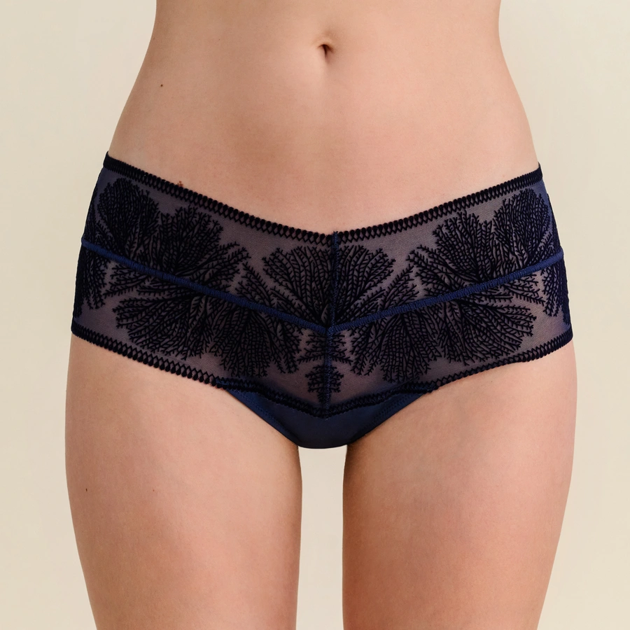 Belva, Bleu foncé, large