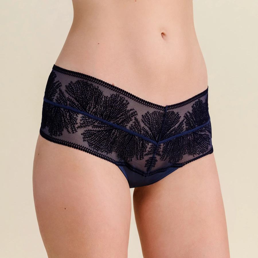 Belva, Bleu foncé, large