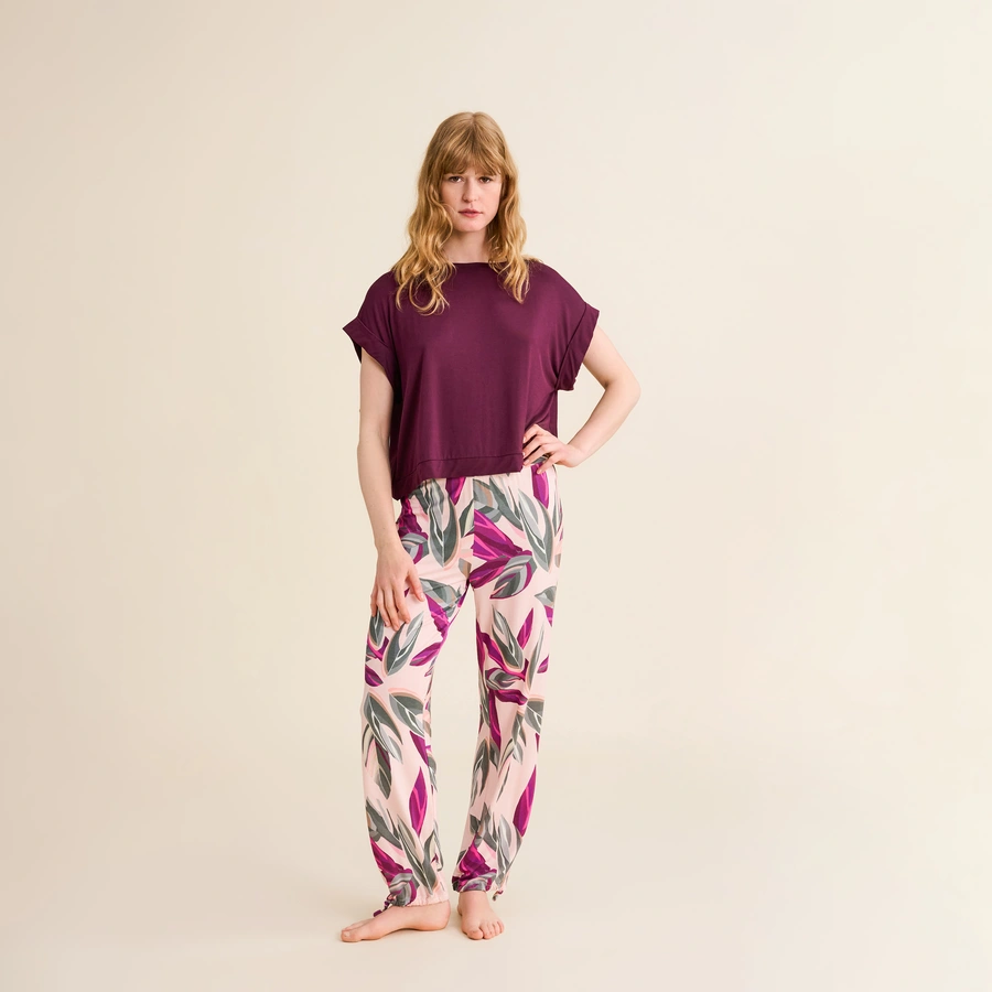 Benina, Rose avec motifs, large
