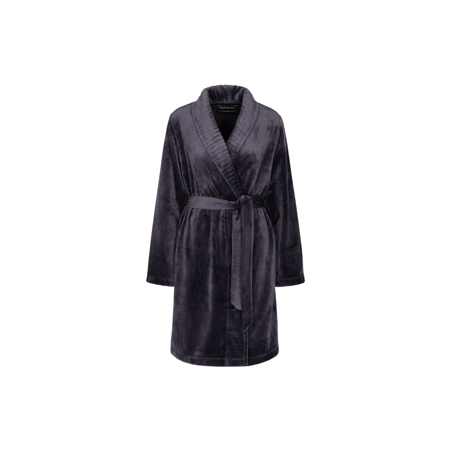 Fleece Robe, Anthrazit, large
