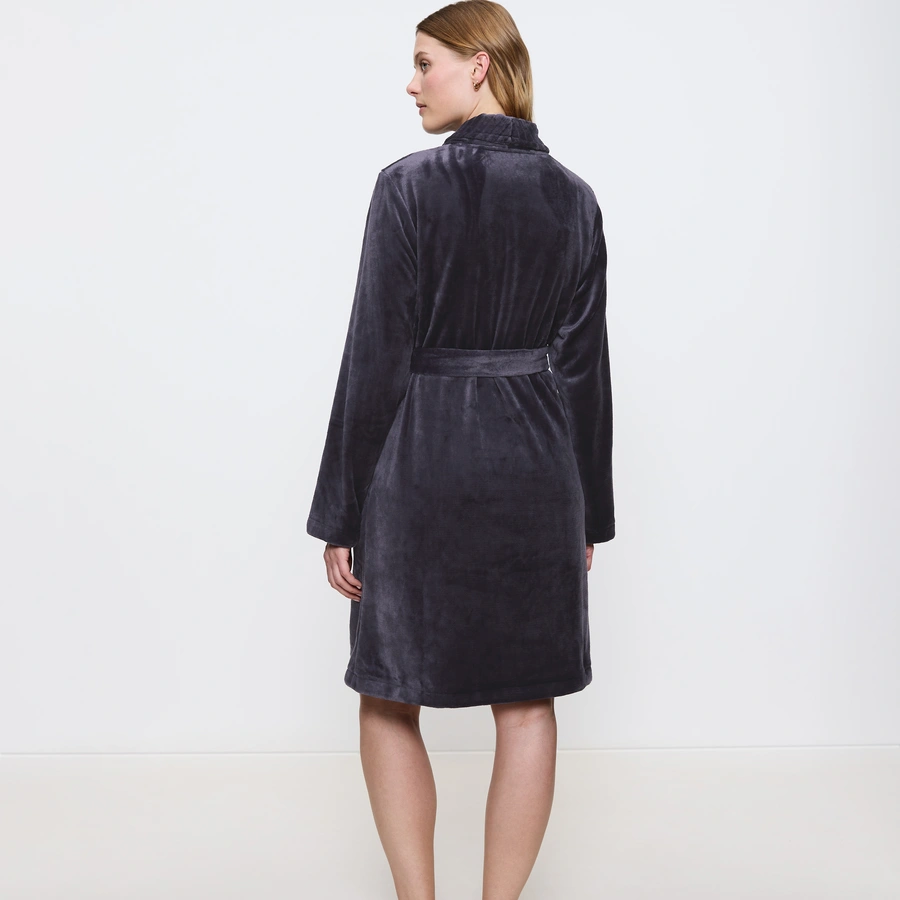 Fleece Robe, Anthrazit, large