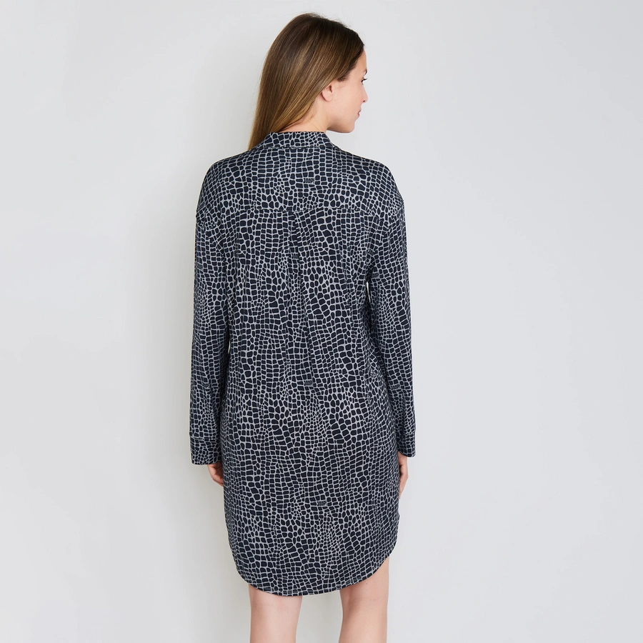 Luxe, Noir avec motif, large