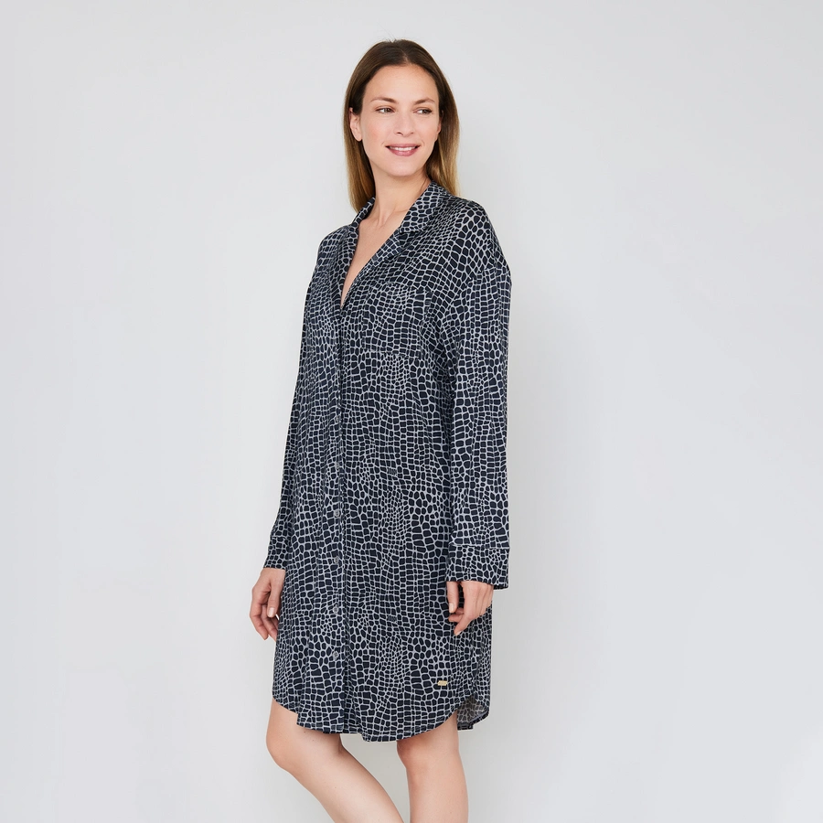 Luxe, Noir avec motif, large