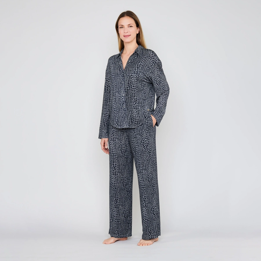 Luxe, Noir avec motif, large