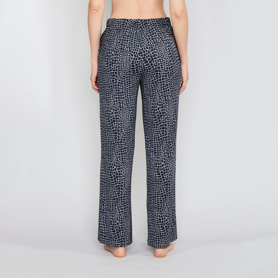 Luxe, Noir avec motif, large