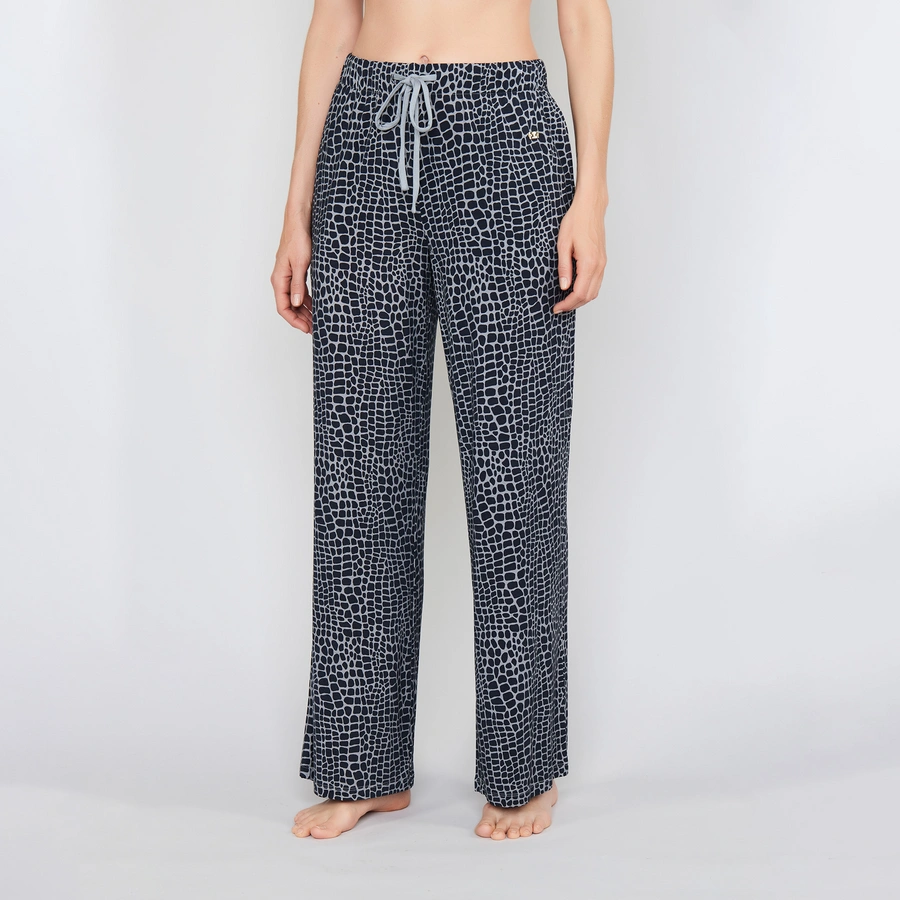 Luxe, Noir avec motif, large
