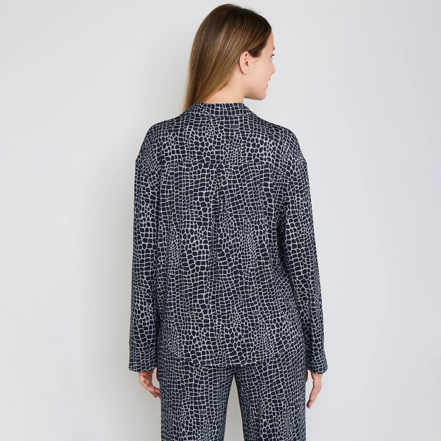 Luxe, Noir avec motif, large