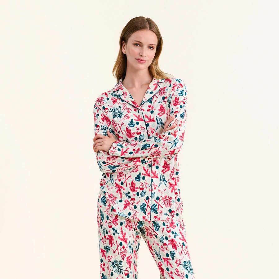 Beeja, Snow white/undyed AOP, large